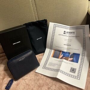 YSL Bi-fold Two Tone Pebble Wallet